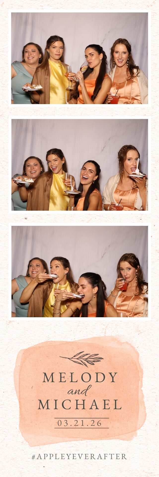 Fun vertical photo booth strip with props