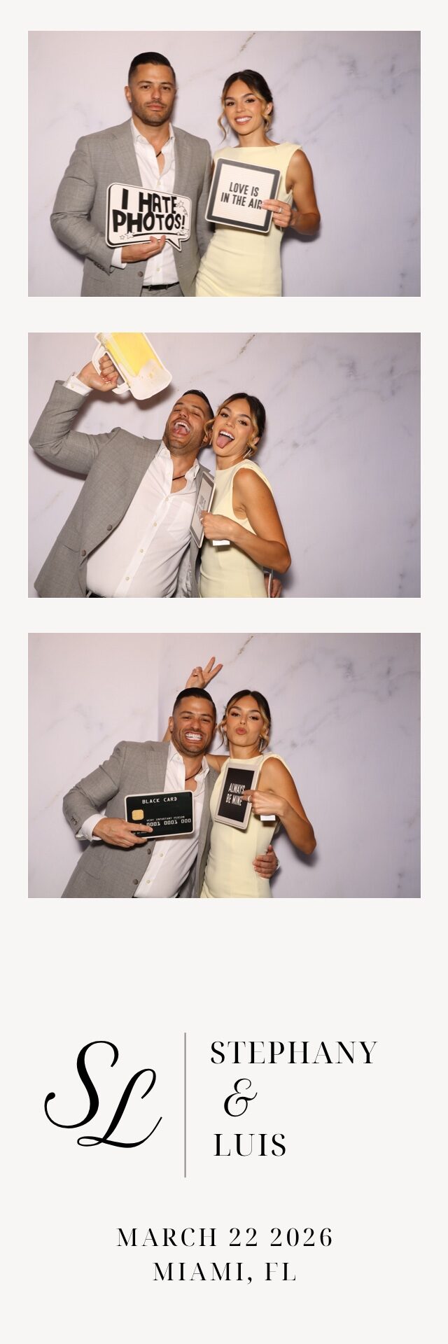 Bridesmaids in a classic photo booth strip