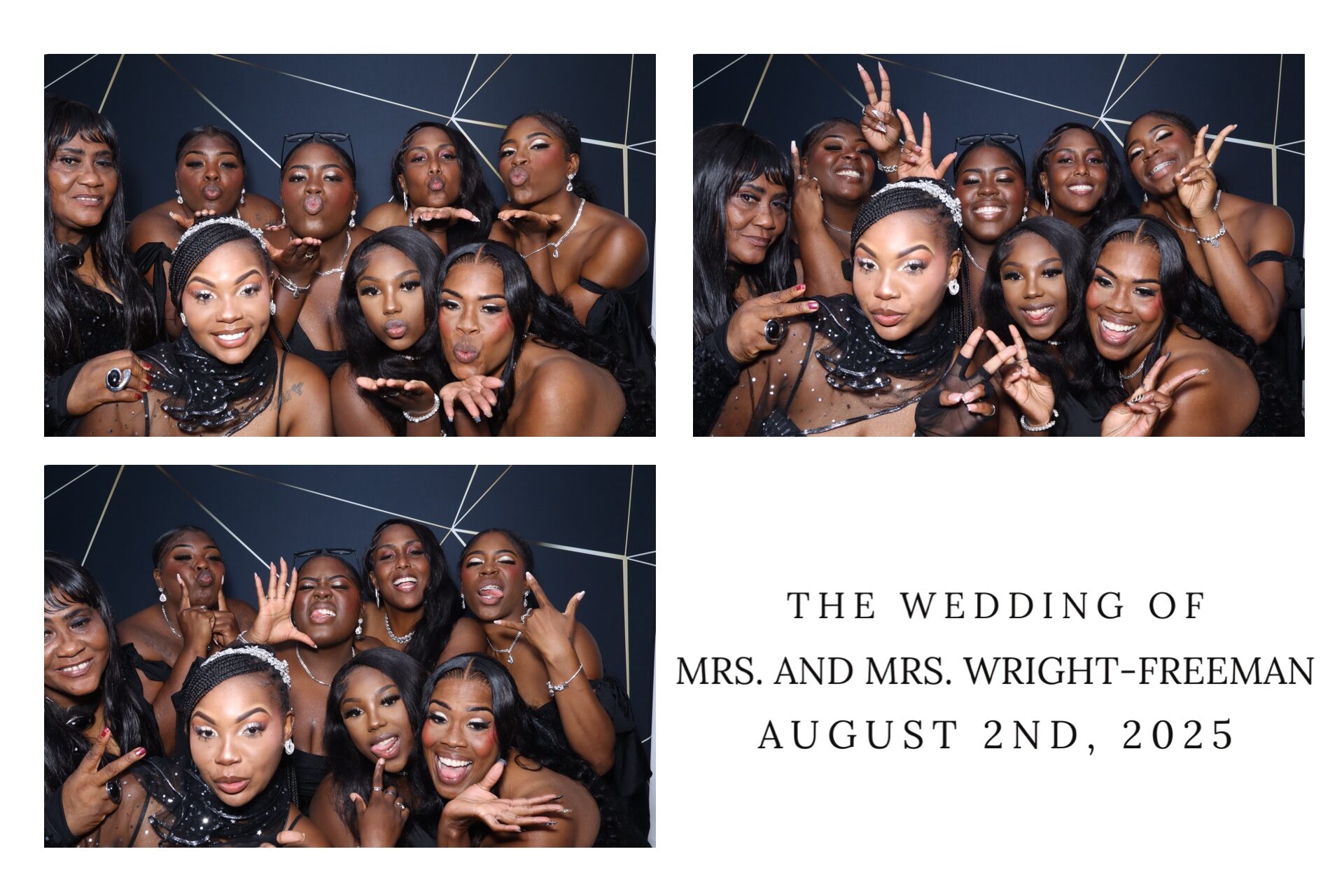 Personalized monogram photo booth print layout