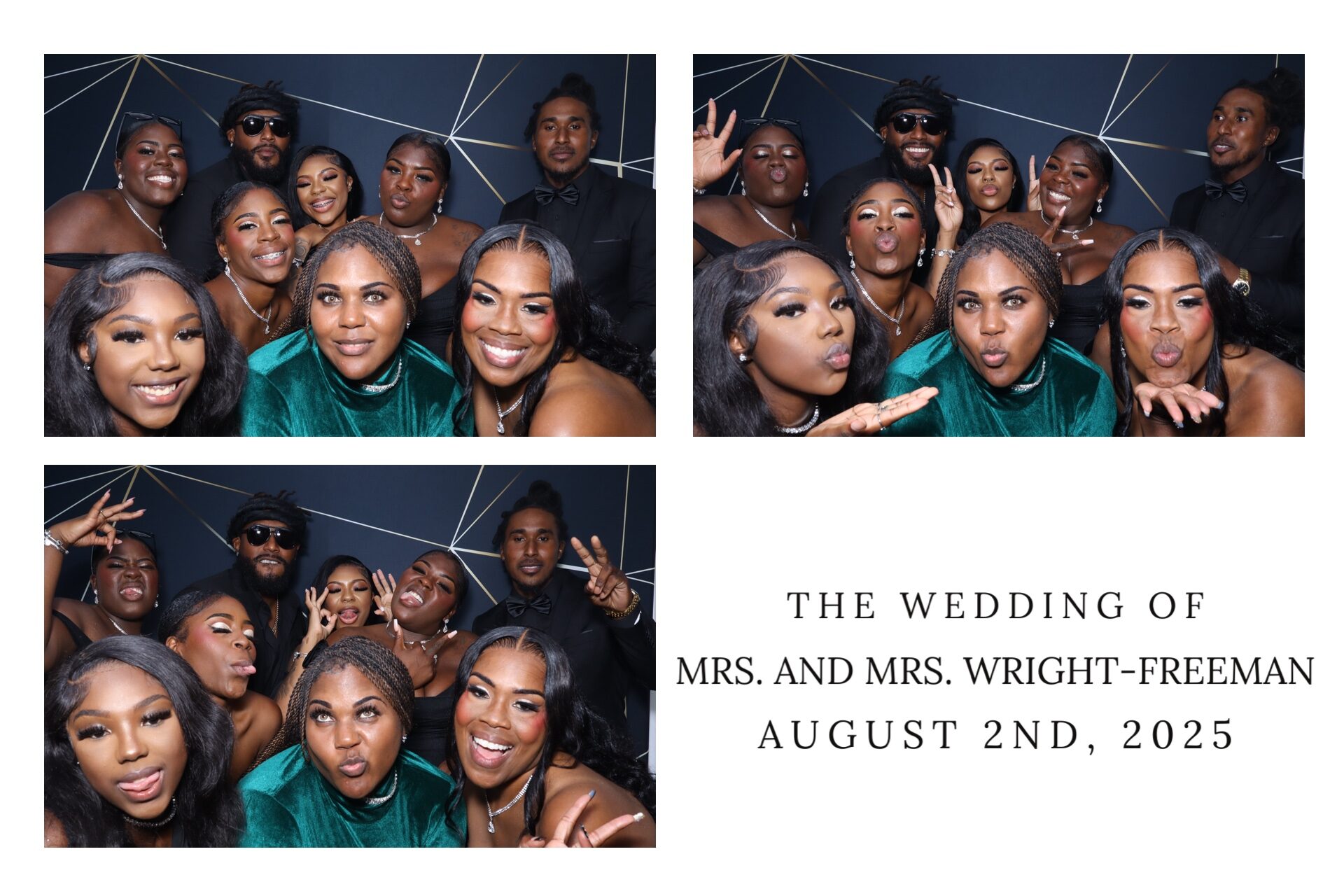 Custom-themed wedding photo booth print design