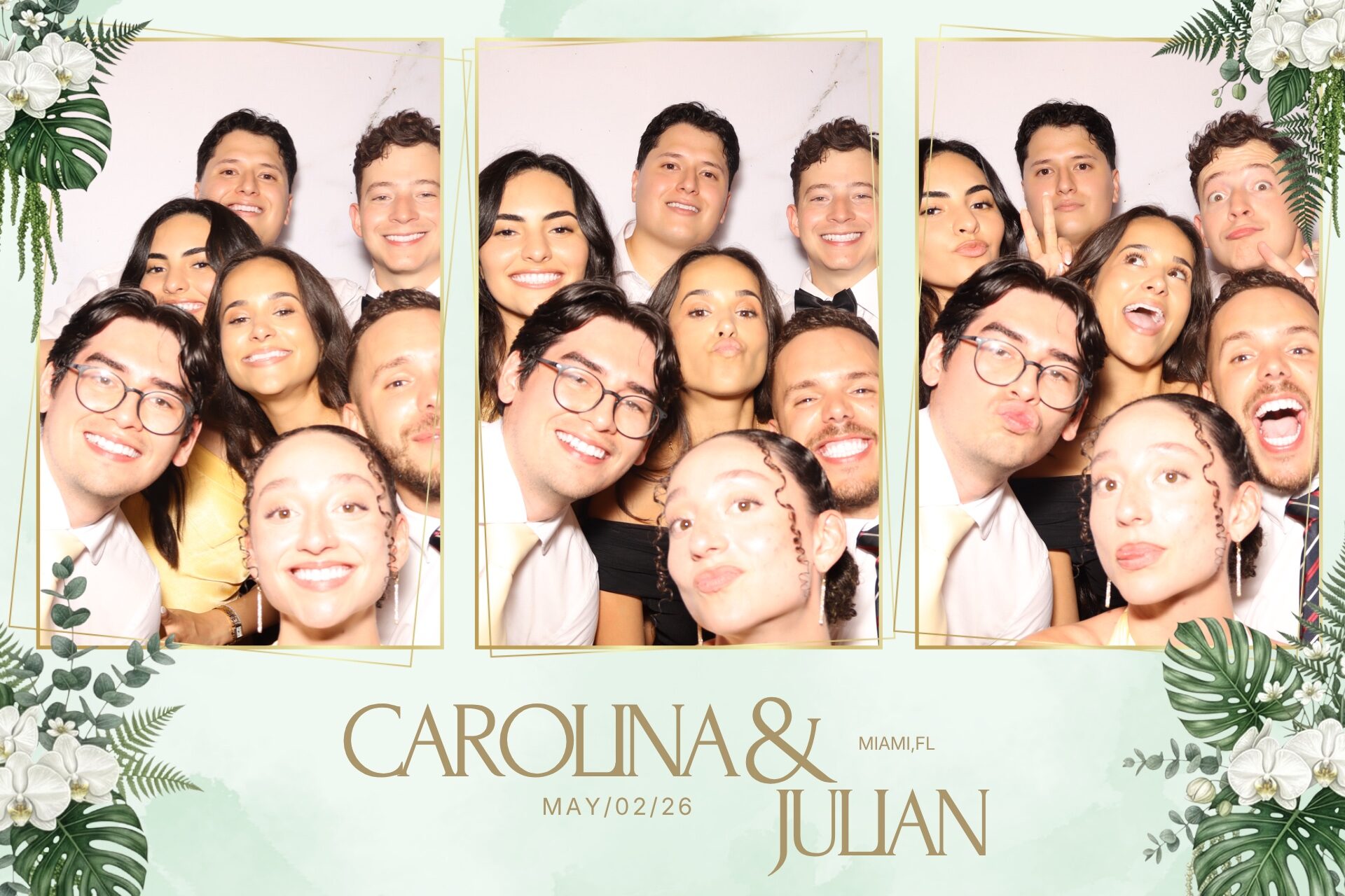 Modern minimalist photo booth print template