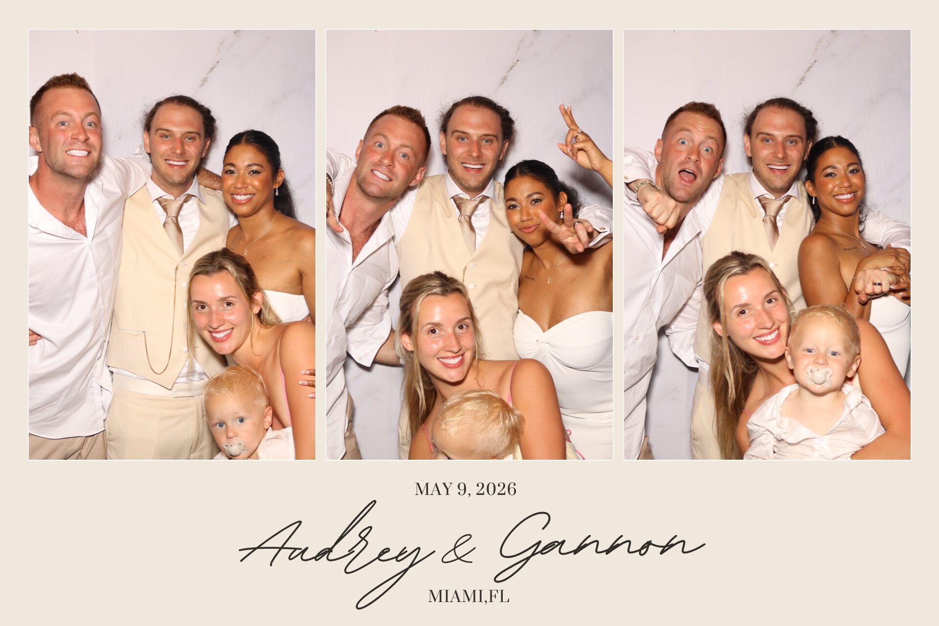 Tropical-themed custom photo booth print design