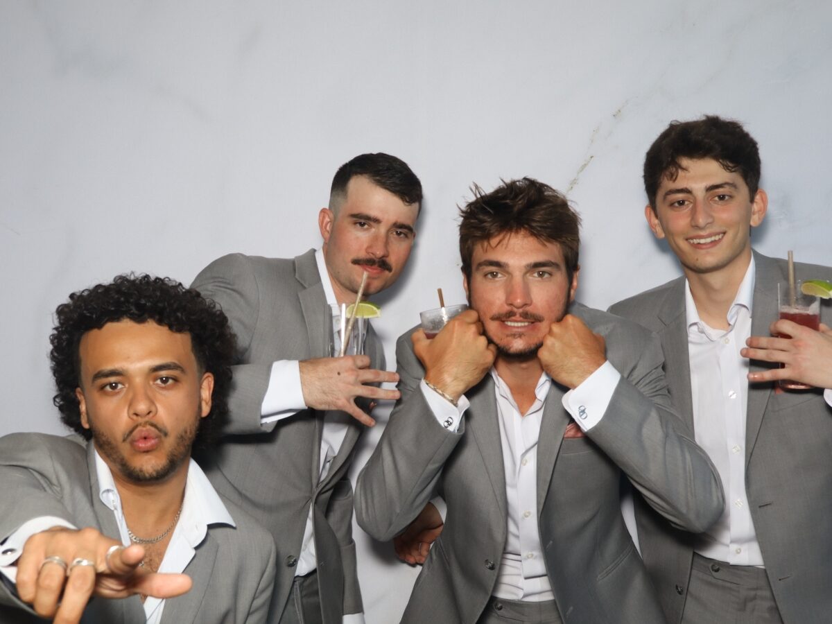 Family group photo in the Lux photo booth