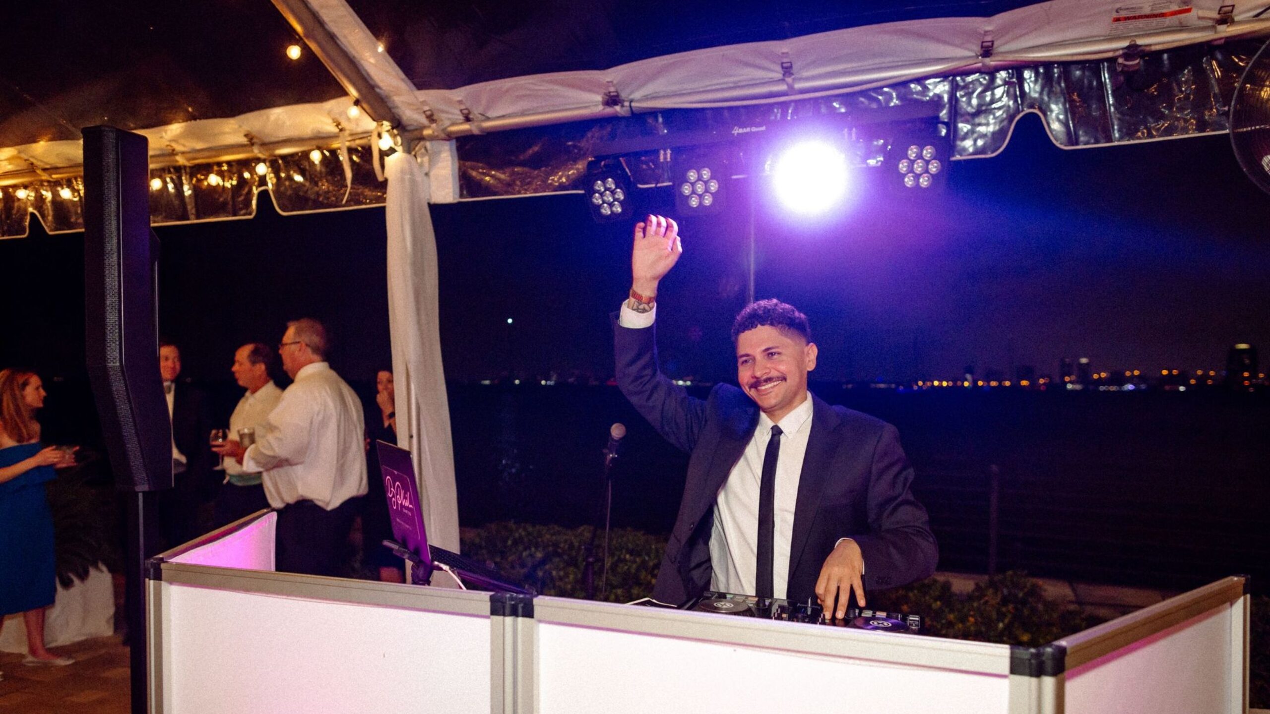 DJ Phil performing at a South Florida wedding reception