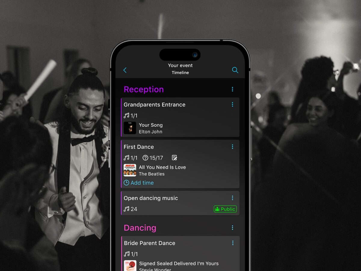 Vibo DJ app for planning every detail of your wedding entertainment