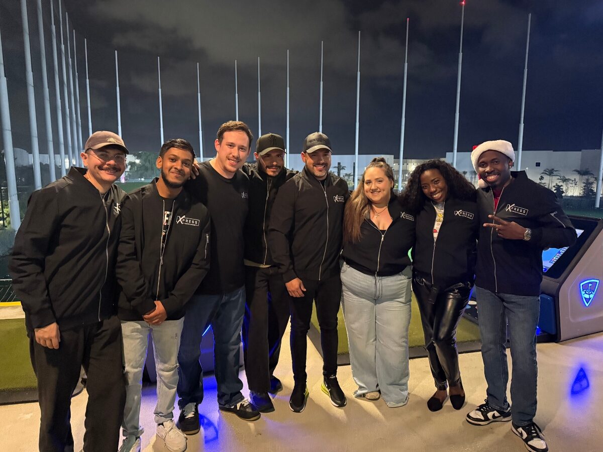 The Xpress Entertainment crew at Top Golf for their Christmas party